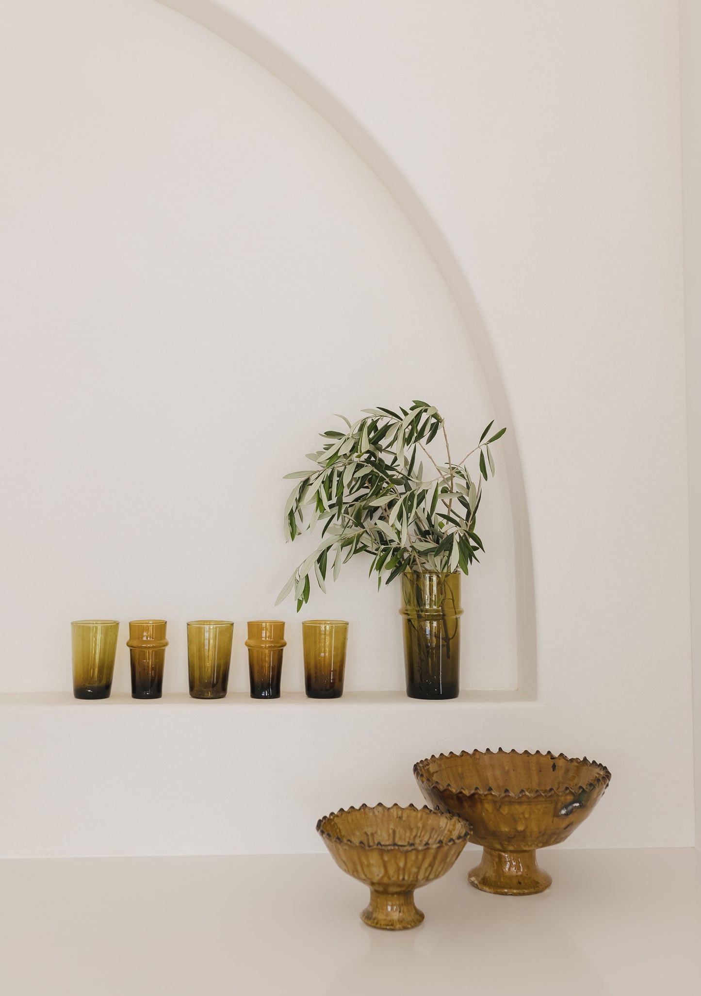 Moroccan Mustard Straight Glass