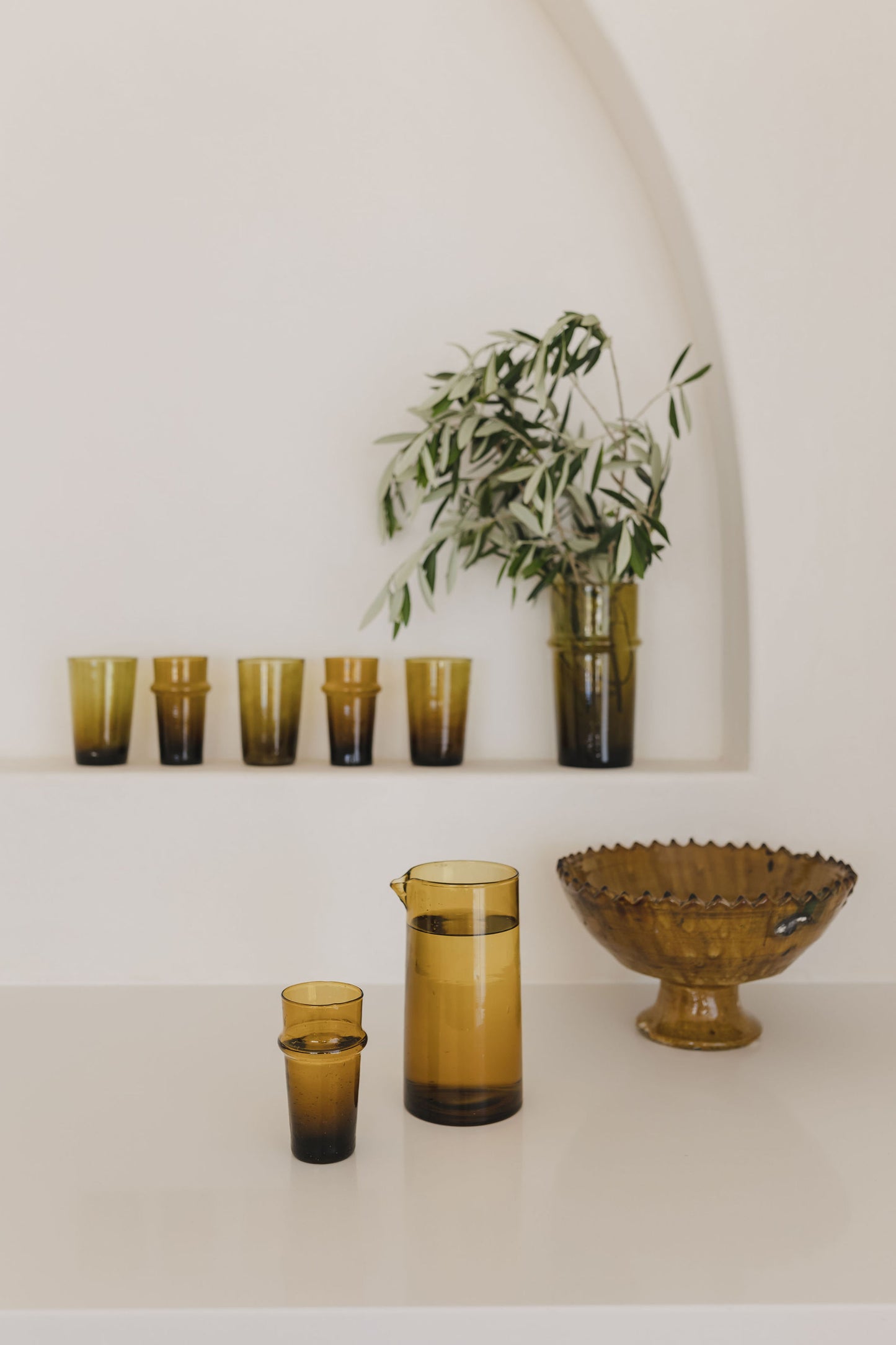 Moroccan Mustard Straight Glass