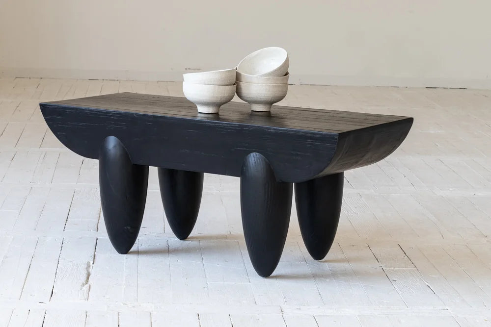 Malawi Bench/Coffee Table - Matt Black