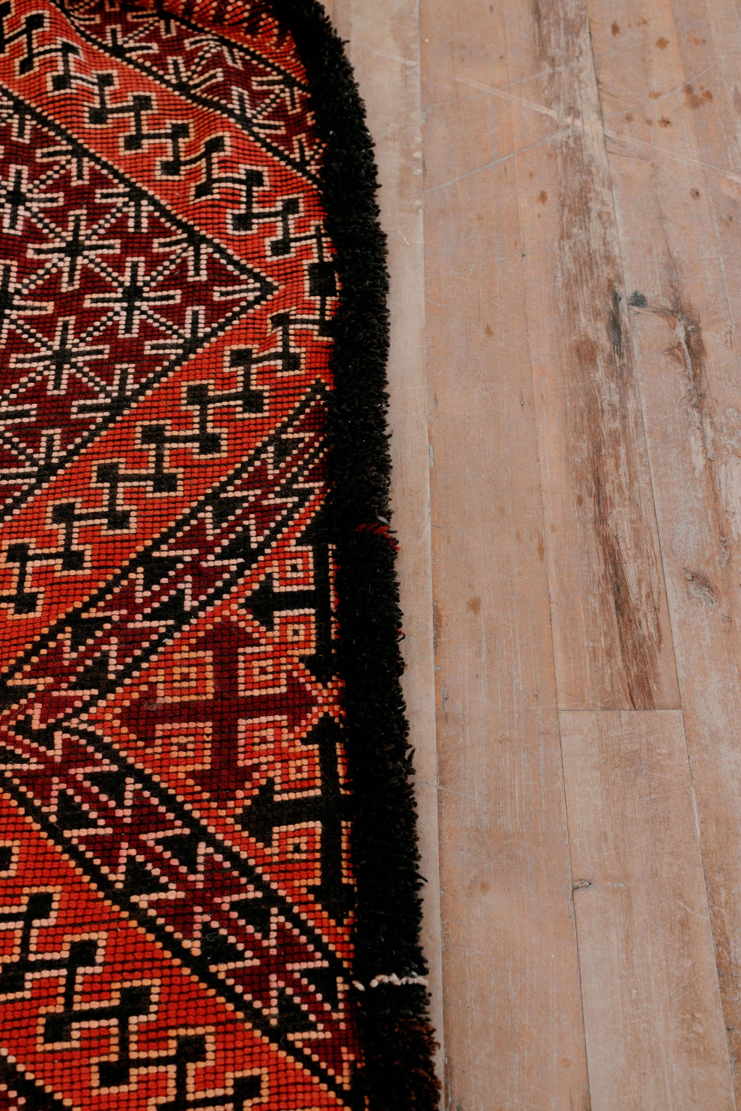 Traditional Red tones Vintage Moroccan Boujaad Rug 3950 x 2000 mm