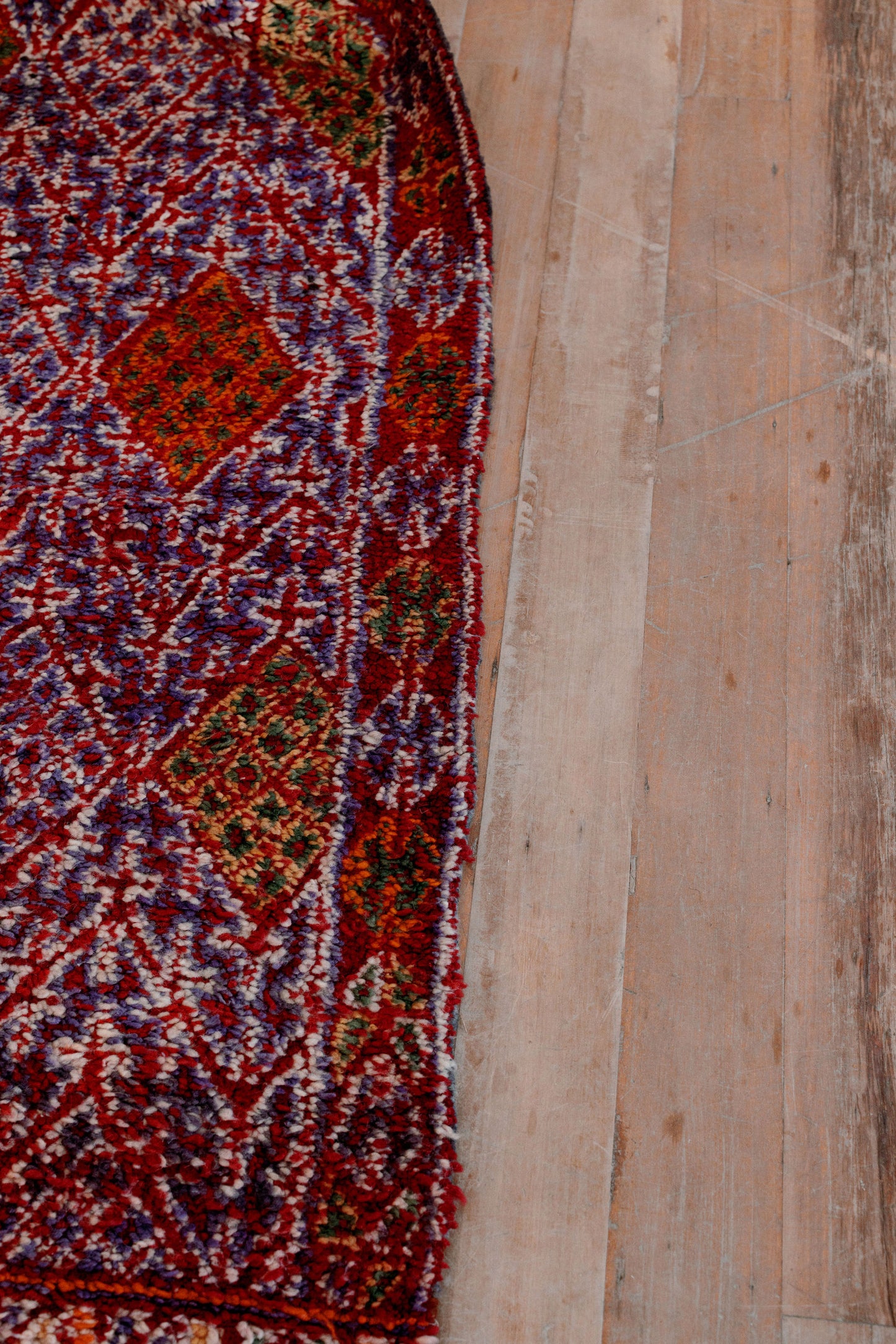 Red & Purple- Vintage Moroccan Boujaad Rug 3650 x 2100 mm