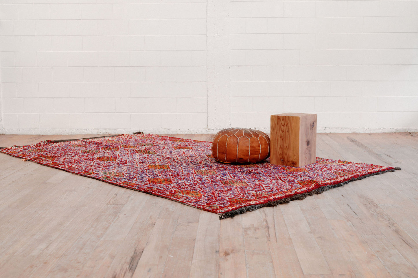 Red & Purple- Vintage Moroccan Boujaad Rug 3650 x 2100 mm