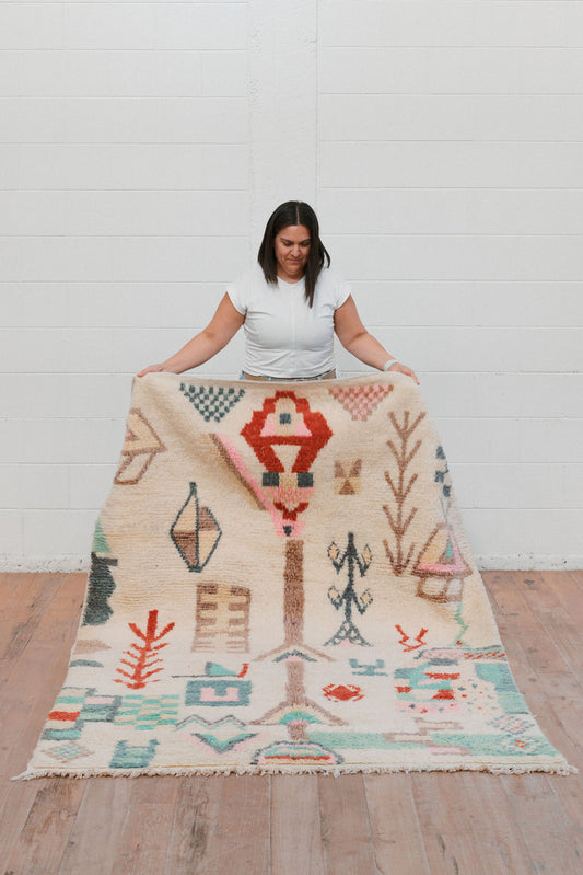Geometric patterns New Moroccan Boujaad Rug 2500 x 1550 mm