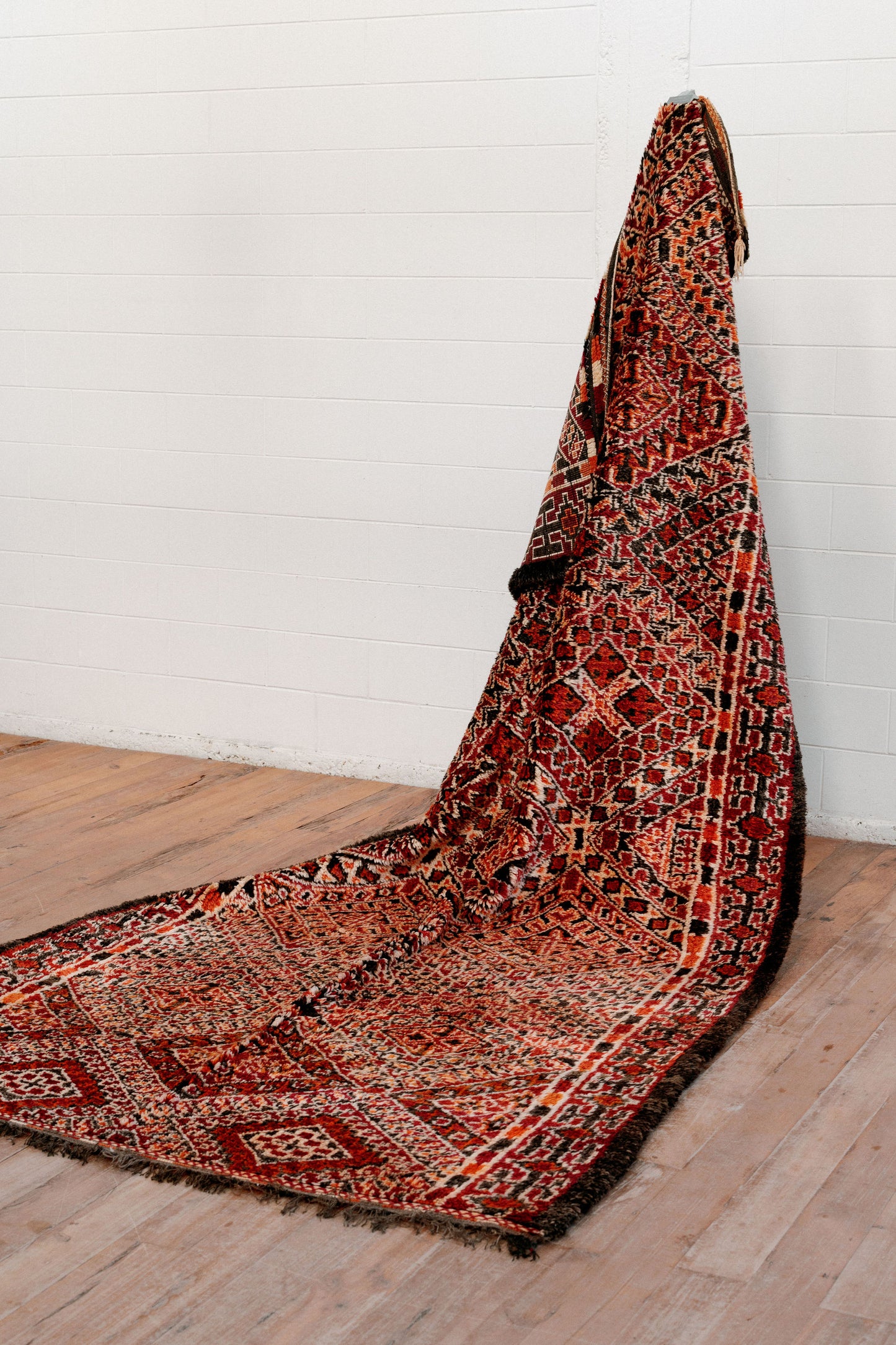 Red and Orange Vintage Moroccan Boujaad Rug  3800 x 1800 mm