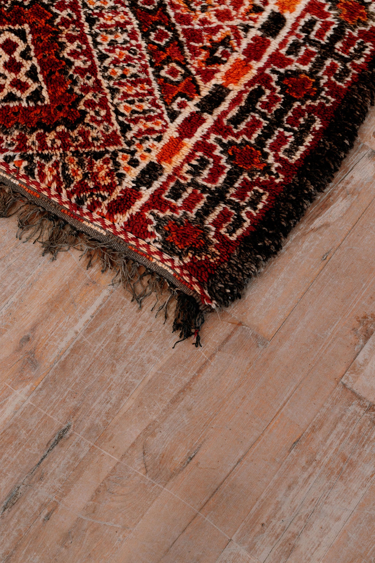 Red and Orange Vintage Moroccan Boujaad Rug  3800 x 1800 mm