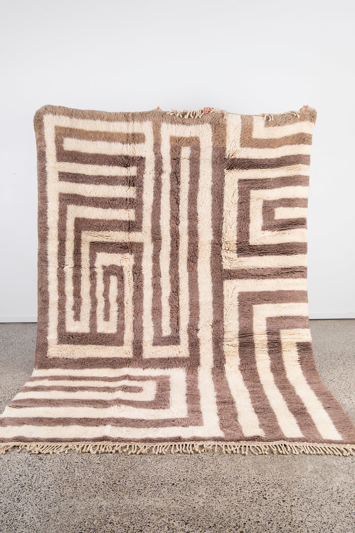 Brown & Beige New Moroccan Beni M'Rirt Rug - 3060 x 2120mm
