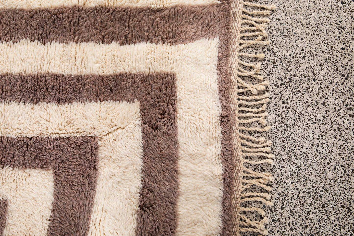 Brown & Beige New Moroccan Beni M'Rirt Rug - 3060 x 2120mm