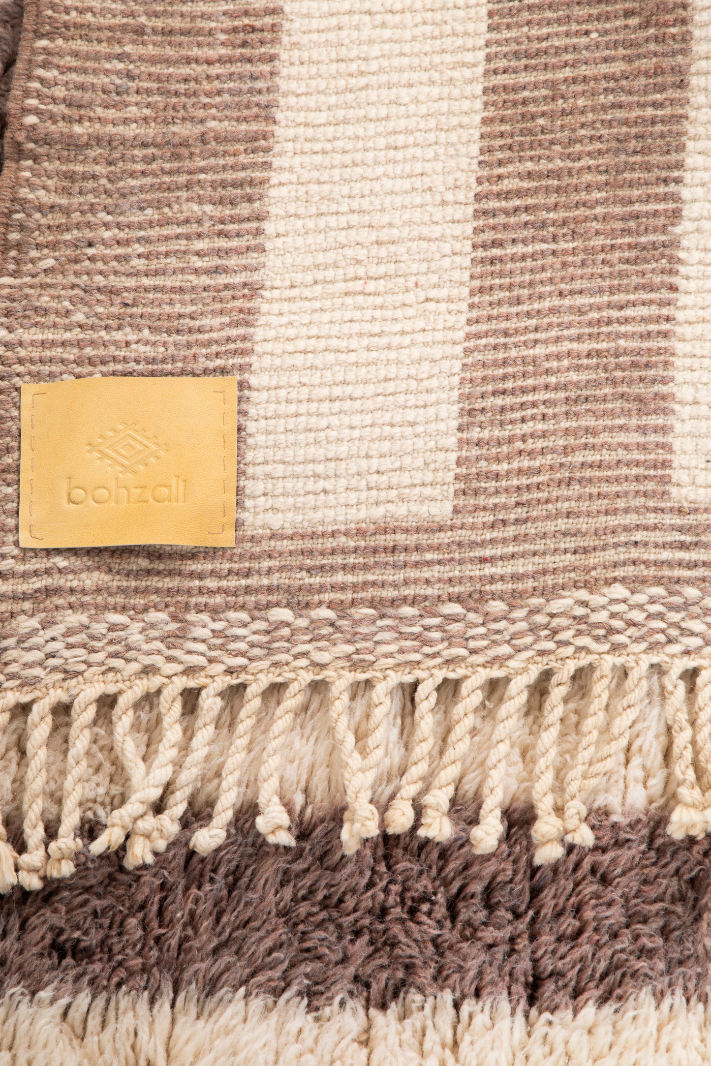 Brown & Beige New Moroccan Beni M'Rirt Rug - 3060 x 2120mm