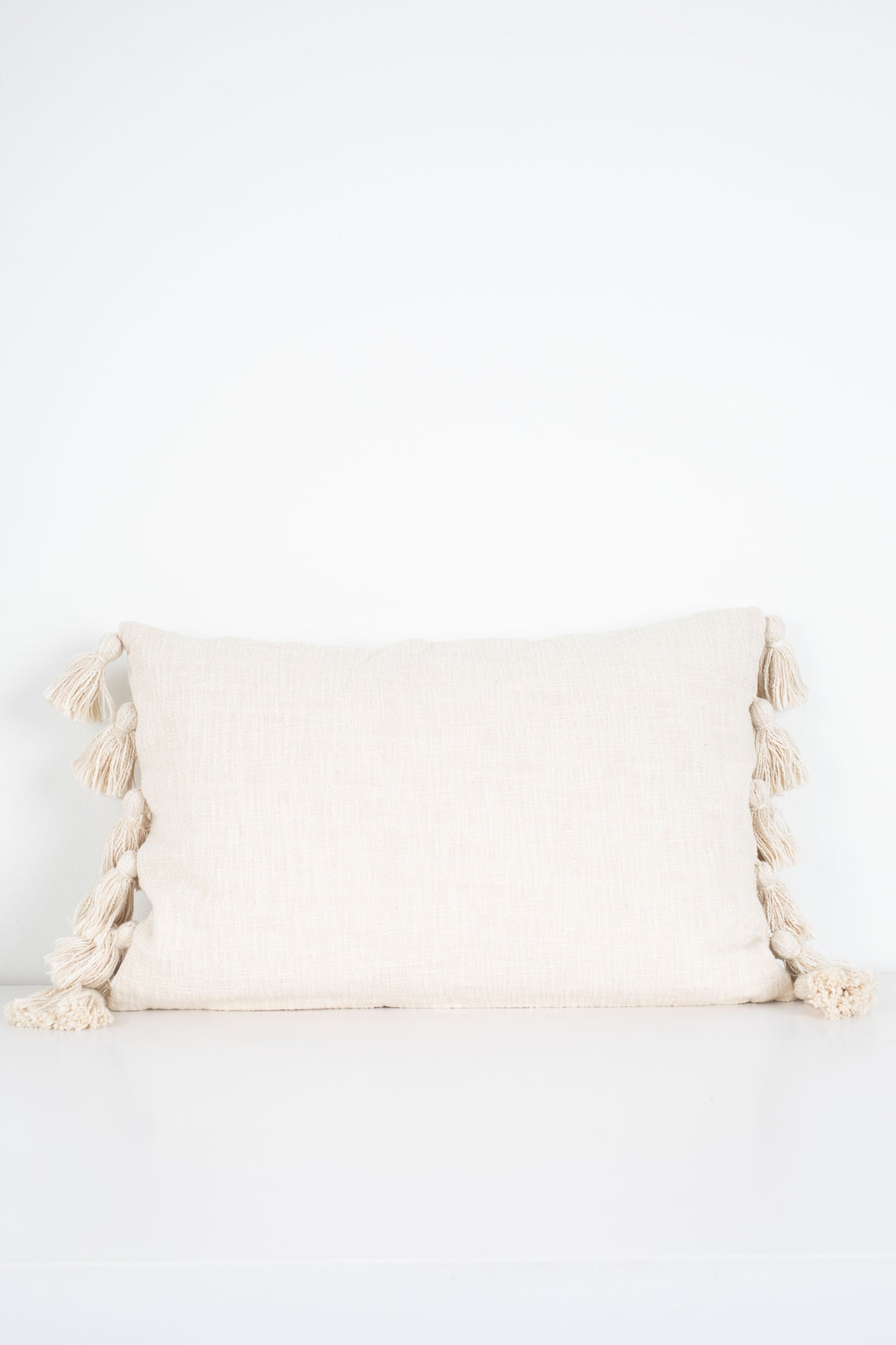 Cushion Cover with Tassels - Off White