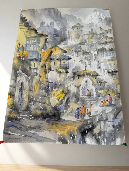 ORIGINAL ARTWORK Watercolour Peru - Cusco
