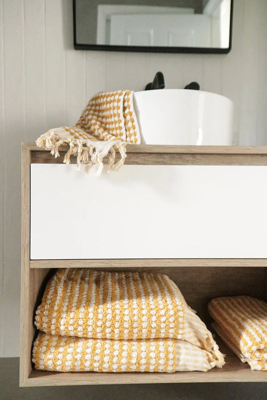 Turkish Cotton Bath Mat - Mustard Yellow  (Last One)