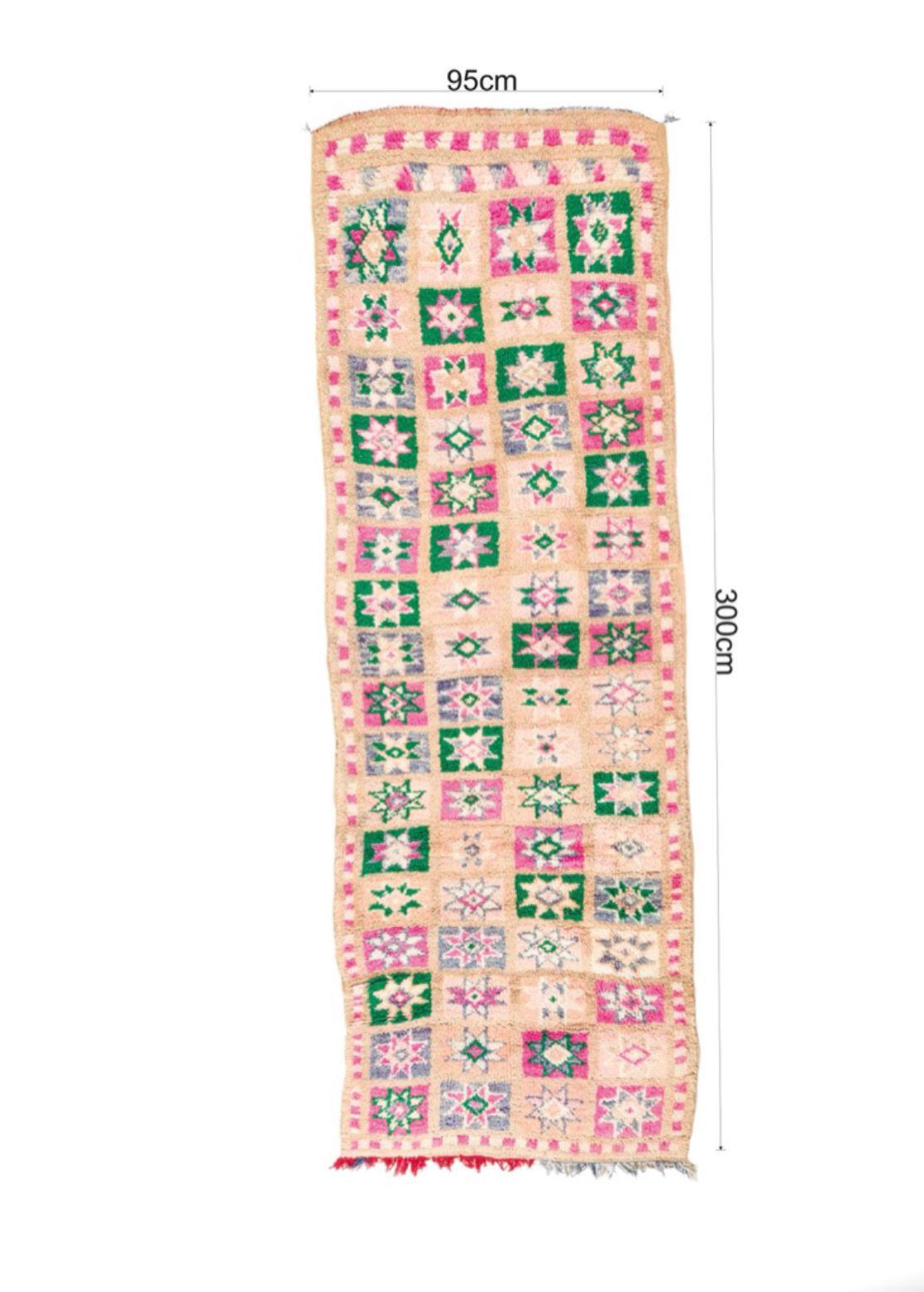 Unique vintage runner 300 cm x 90 cm