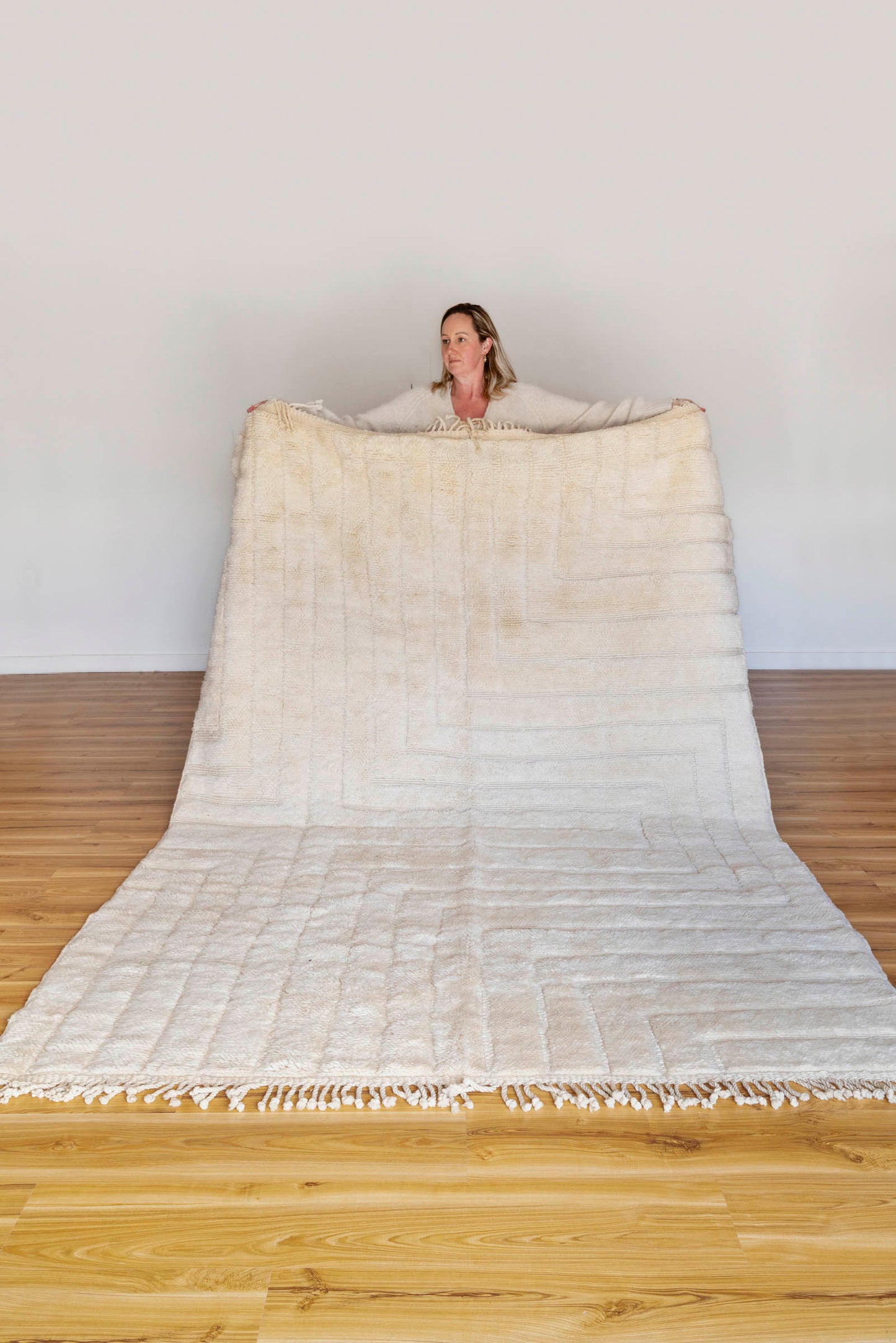 New Creamy- Le Mont Moroccan Beni M'Rirt Rug 2780 x 2000mm