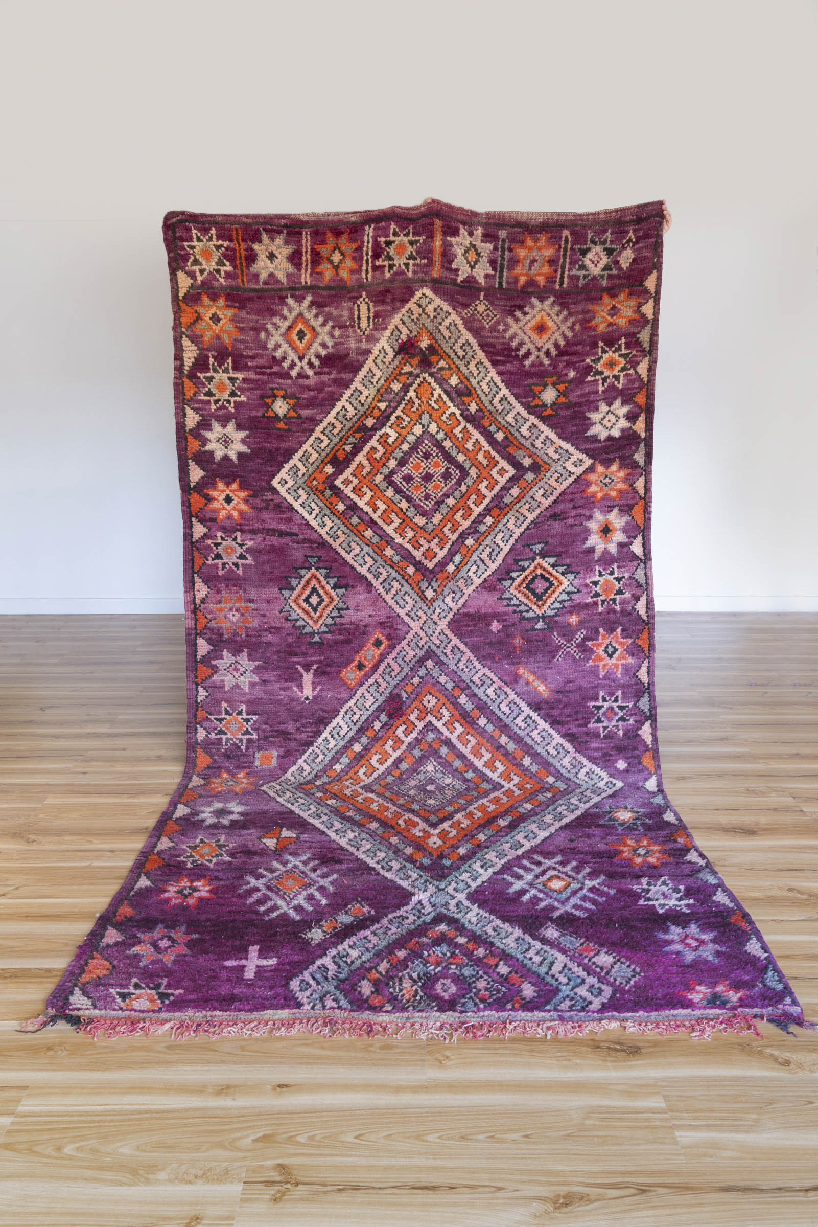 Moroccan Purpul Diamond Bohemian Rugs,Handcrafted Beni online Ouirain Rug,Vintage,Moroccan Carpet,Hand Woven Rug,Boho Rugs, Boucharouitte Rug