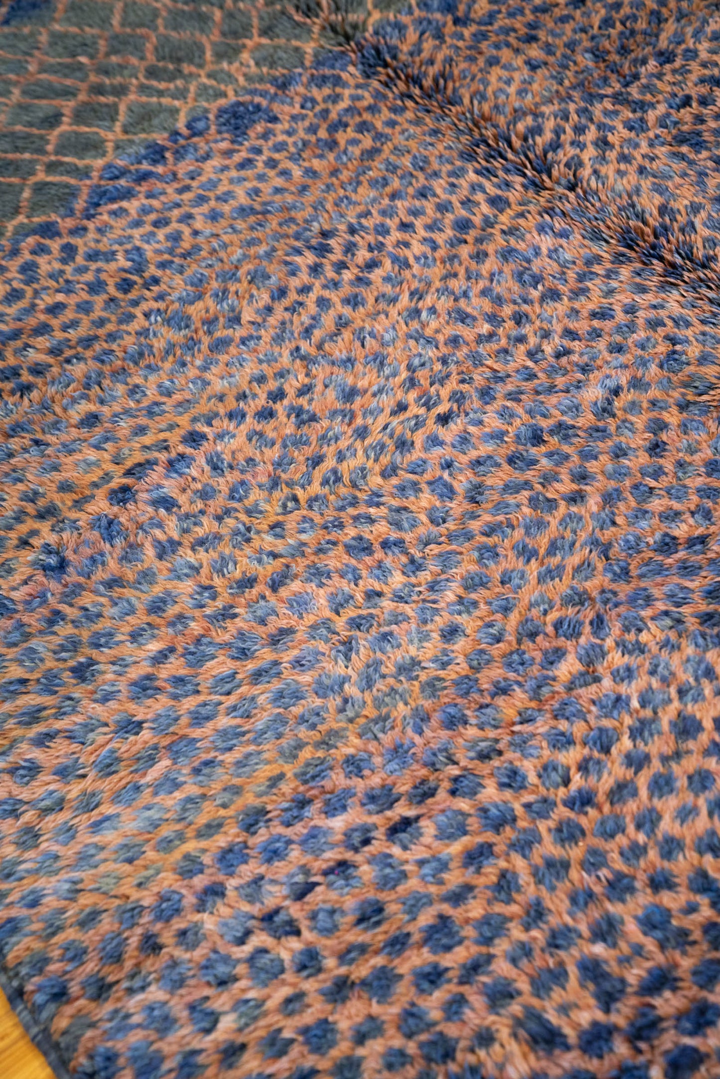 New Blue & Gold  Moroccan Beni M'Rirt  Rug  3200 x 2050mm