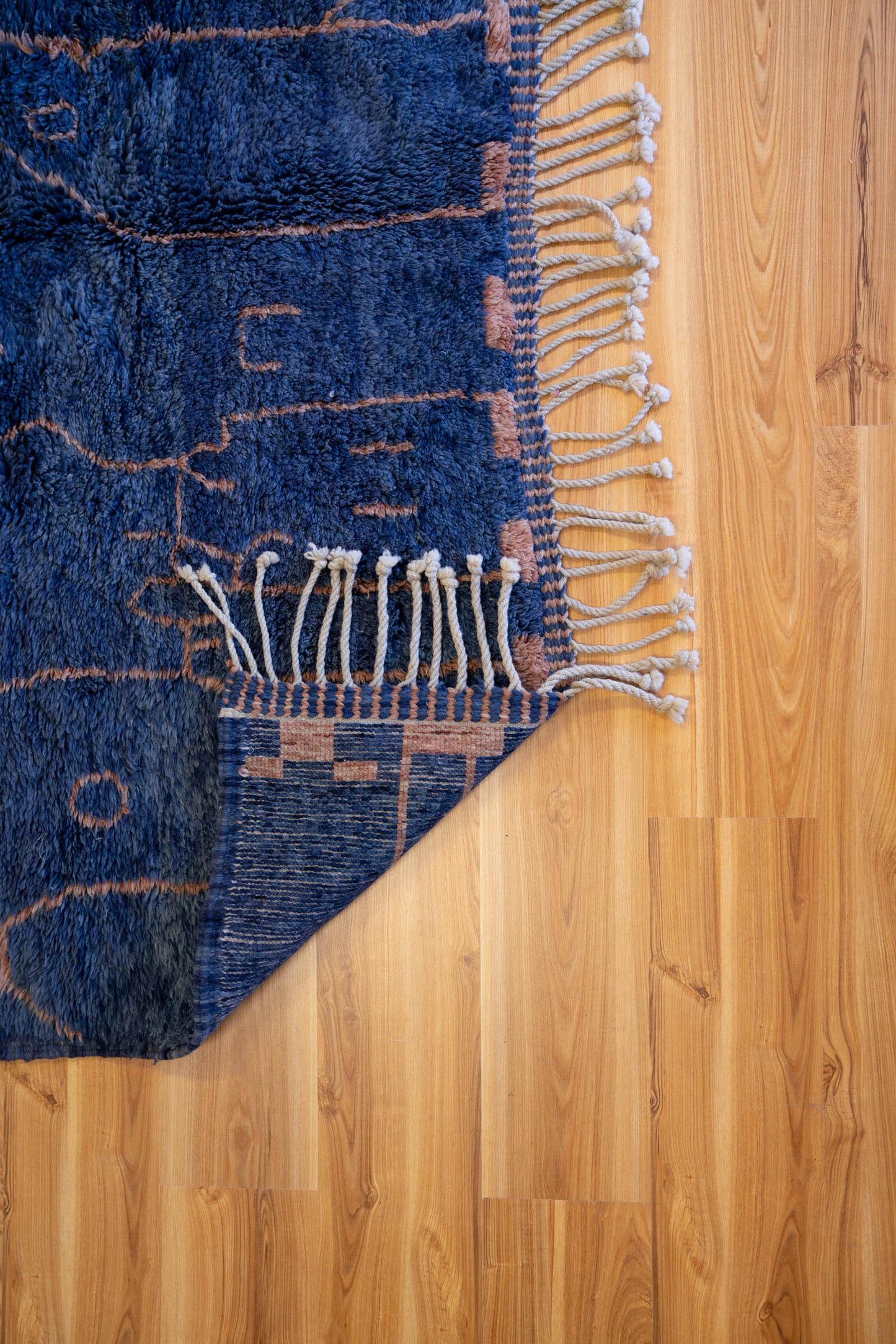 New Blue & Gold  Moroccan Beni M'Rirt  Rug  3200 x 2050mm