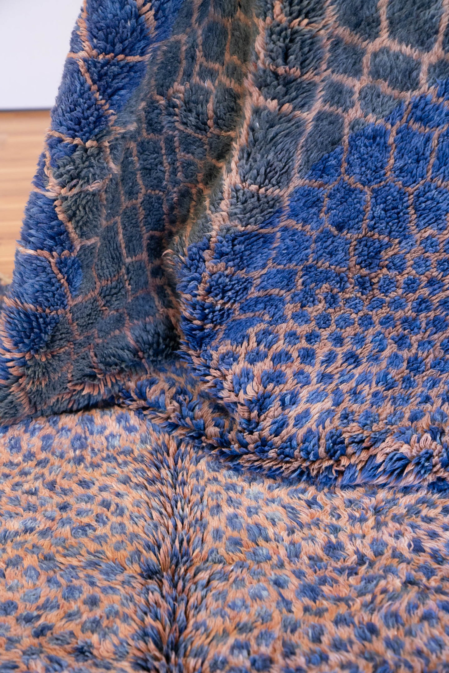 New Blue & Gold  Moroccan Beni M'Rirt  Rug  3200 x 2050mm