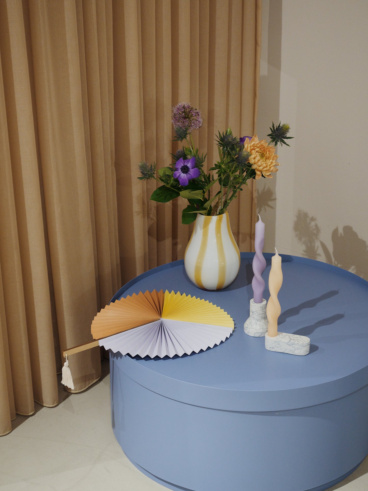 Broste Twist Candle - Pure White - Set of 2