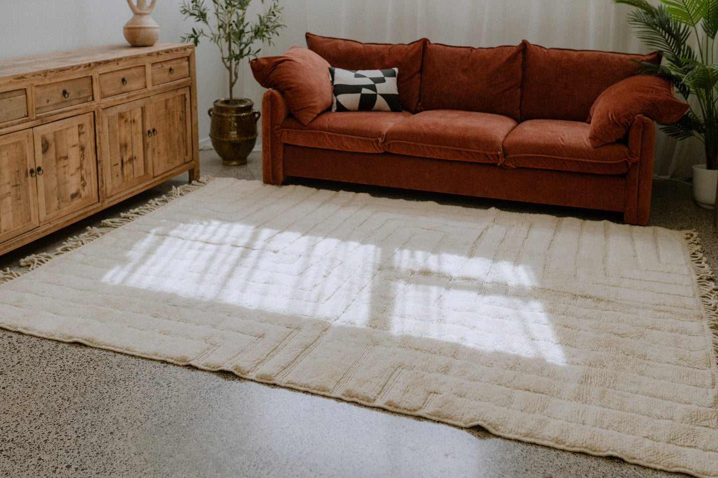 New Creamy- Le Mont Moroccan Beni M'Rirt Rug 2780 x 2000mm