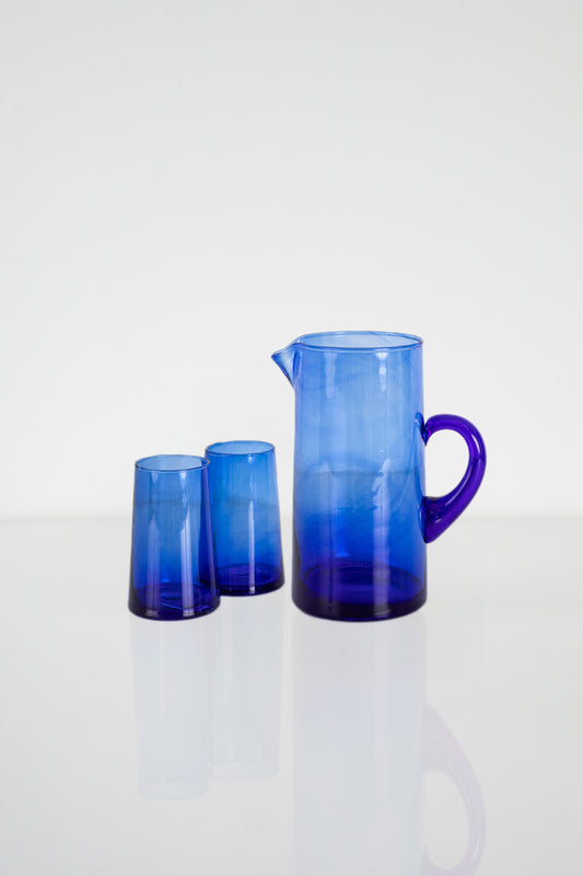 Moroccan Cobalt Coneshaped Glass - 250 ml