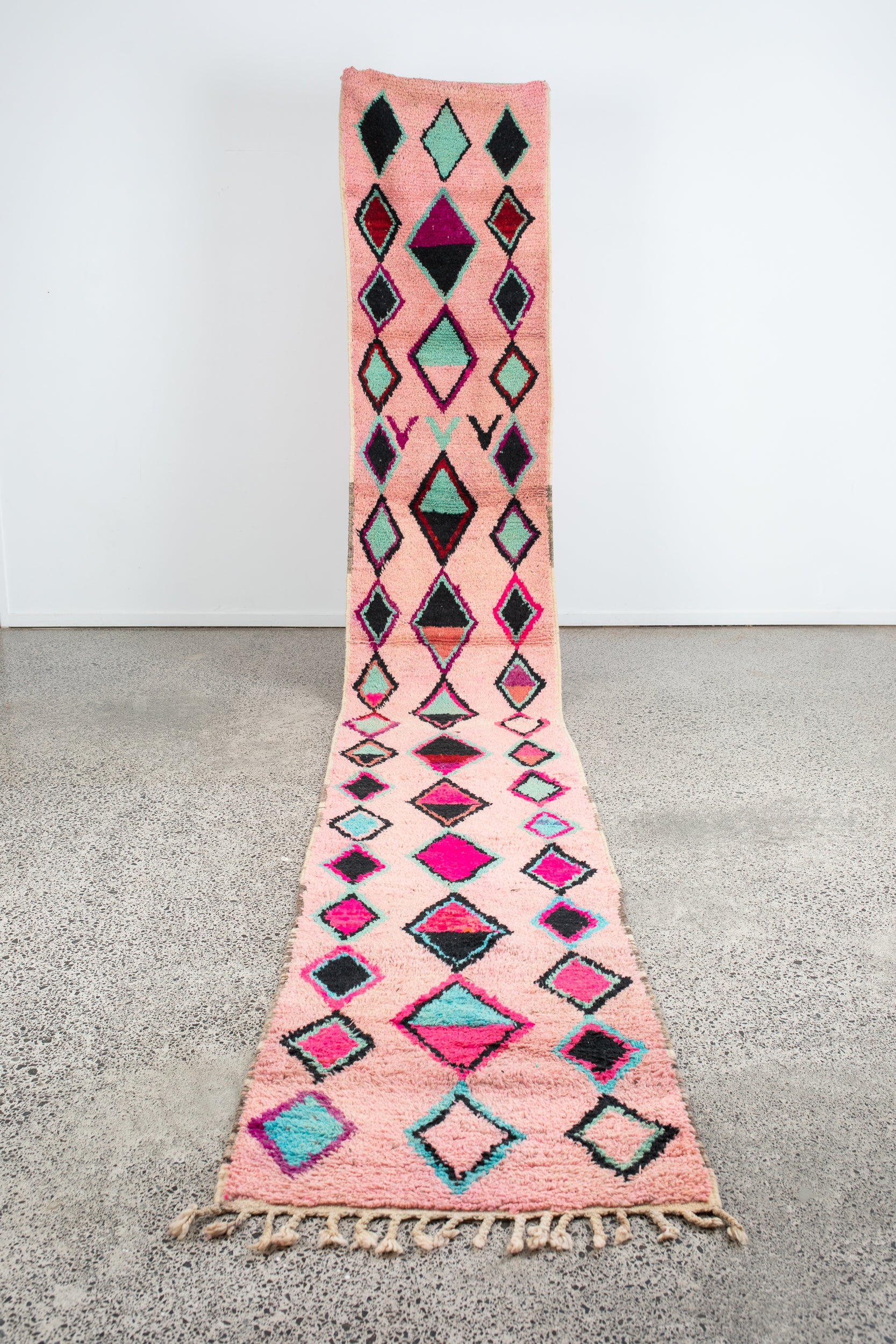 Bohzali NZ, Modern Moroccan Boujaad Hall Floor Runner rug - runner 51