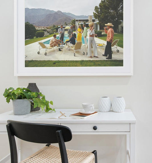 SLIM AARONS 'DESERT HOUSE PARTY' PHOTOGRAPHIC PRINT