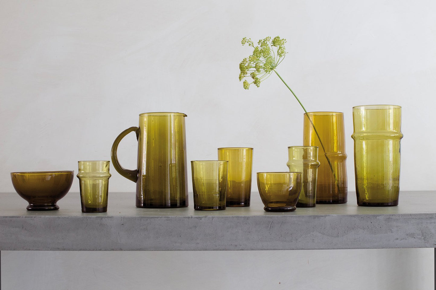 Moroccan Beldi Mustard Vase - Medium bohzali nz