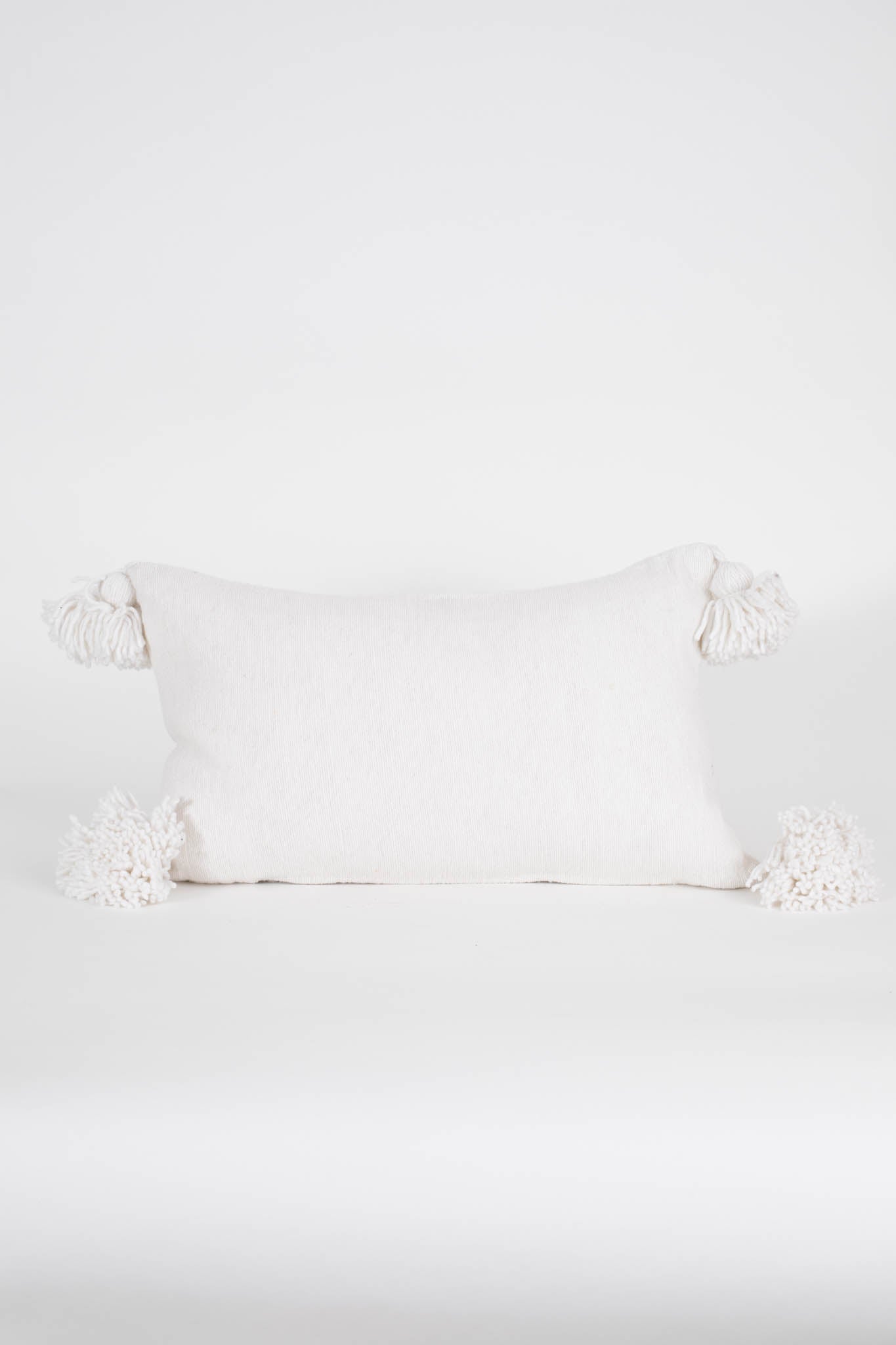 Pom Pom Cushion - White