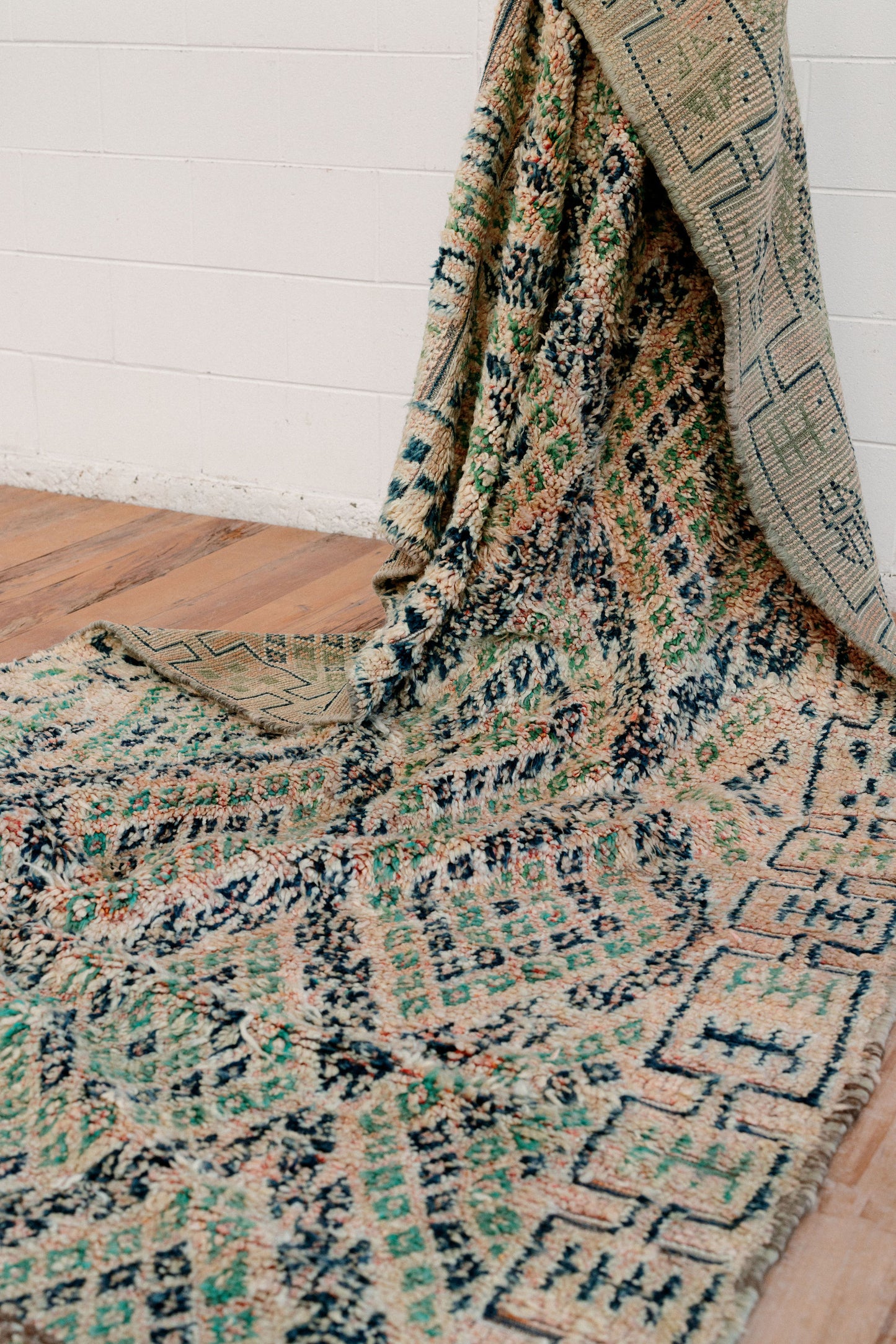 Zumarrad Emerald 310 x 175 mm Vintage Moroccan Boujaad Rug
