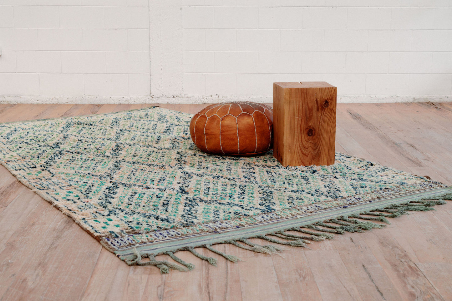 Zumarrad Emerald 310 x 175 mm Vintage Moroccan Boujaad Rug