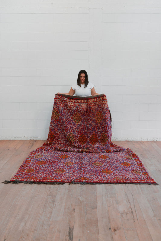 Dilshad -of happy heart - 3650 x 2100 mm Vintage Moroccan Boujaad Rug
