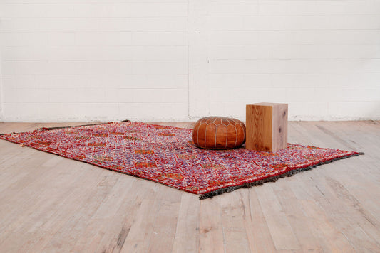 Dilshad -of happy heart - 365 x 210 mm Vintage Moroccan Boujaad Rug