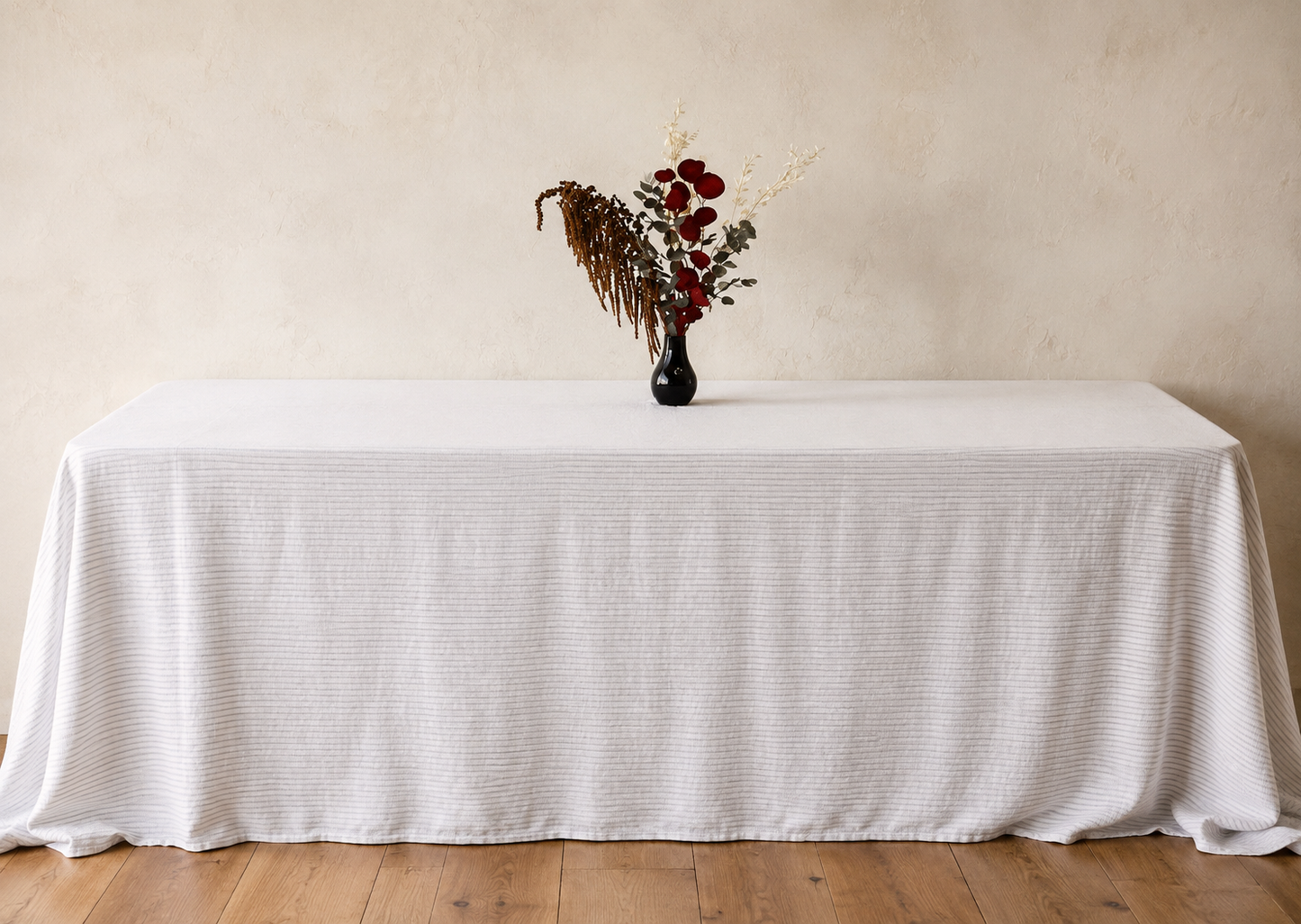 Olive Pinstripe Rectangle Tablecloth