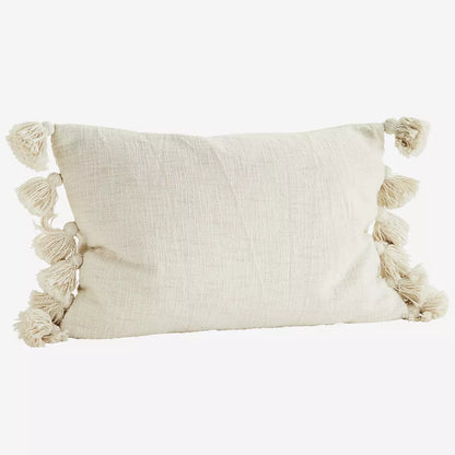 Cushion Cover with Tassels - Off White