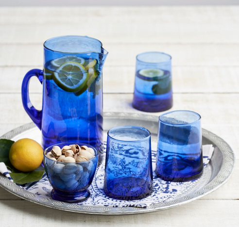 Moroccan Cobalt Jug/Carafe