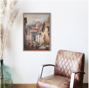 ORIGINAL ARTWORK Watercolour -Peru - Ollaytambo