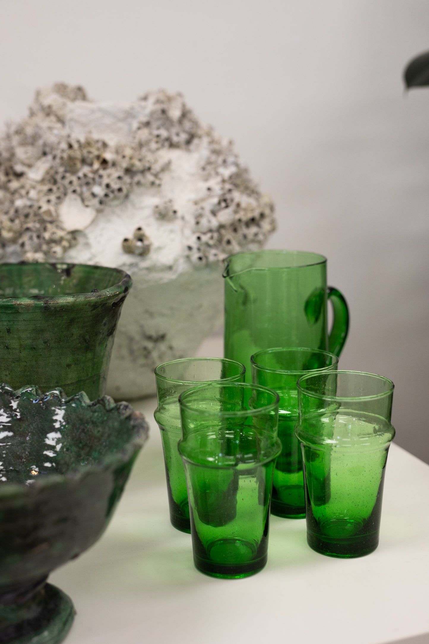 Moroccan Beldi Green Vase - Medium