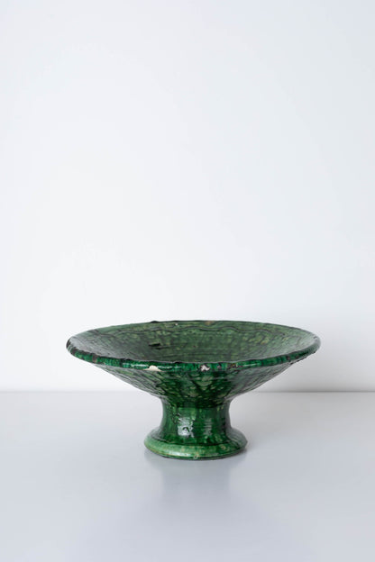 Moroccan Green Pedestal Bowl - Medium