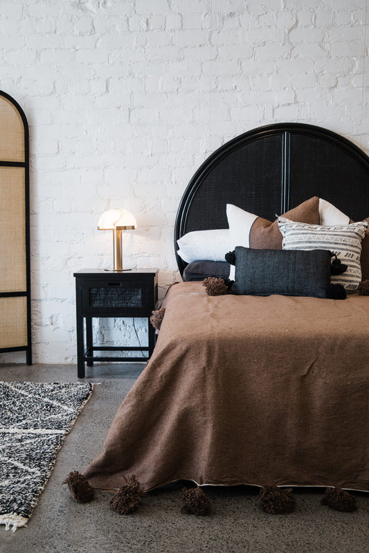 Pom Pom Cushion - White