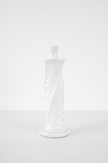Moroccan Candle Holder - White