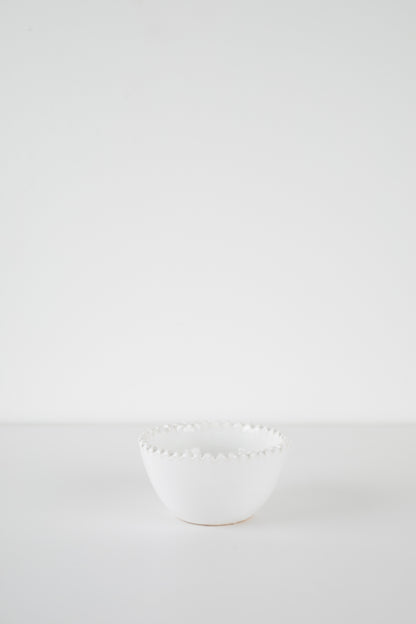 Moroccan White Zigzag Bowl