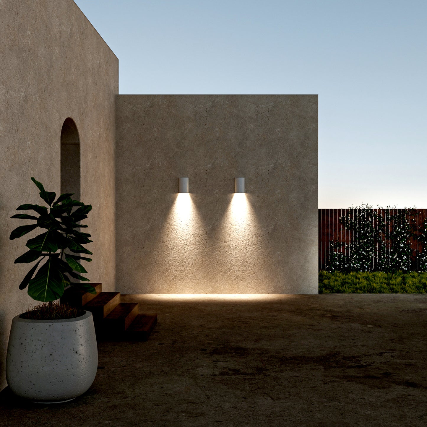 We Ponder | Dawn Exterior Ceramic Wall Light