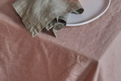 Nude Pink Rectangle Tablecloth