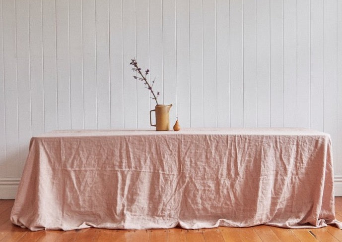 Nude Pink Rectangle Tablecloth