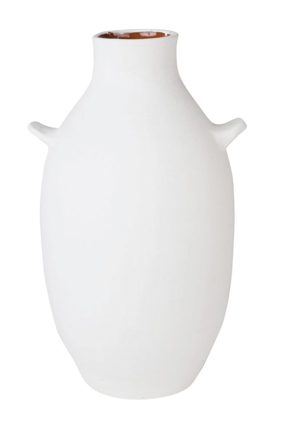 Moroccan White Ceramic Vase bohzali nz