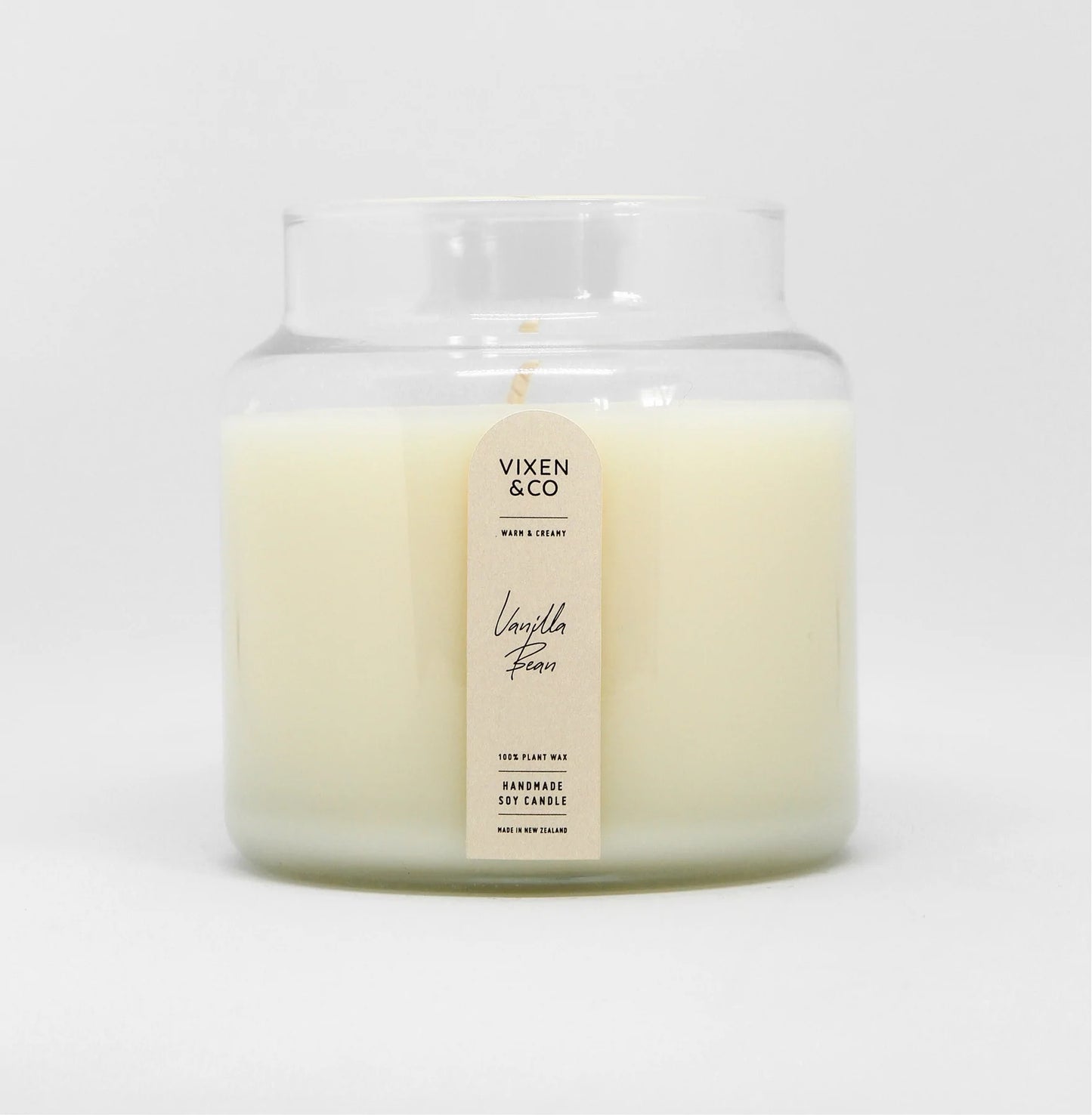 Vixen & Co Luxe Soy Candle -  Vanilla Bean - Discoloured