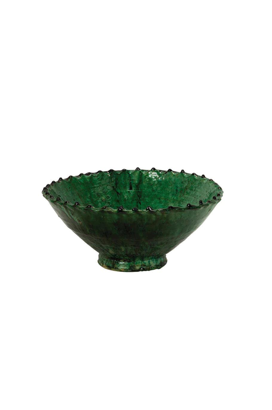 Moroccan Green Zig Zag Bowl - Medium